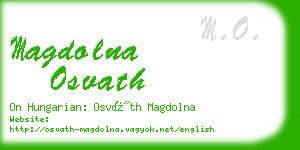 magdolna osvath business card